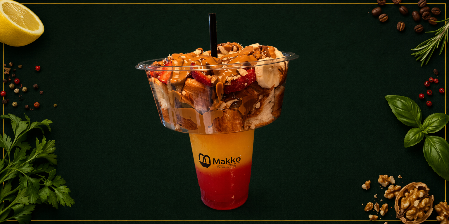 Piramit Waffle Kruvasan + İçecek